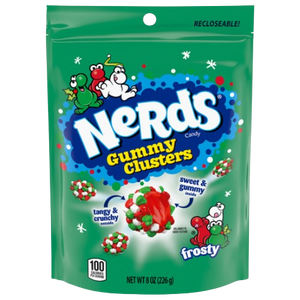 Nerds Holiday Frosty Gummy Clusters 8 oz. Bag - Discover www.allcitycandy.com for bulk candy, chocolates, gummies & seasonal sweets. Perfect for parties, gifts & everyday treats—shop your favorites now!