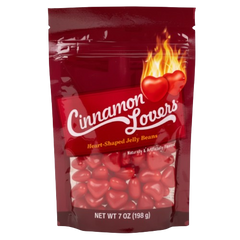 Jelly Belly Cinnamon Hearts | Spicy Valentine Candy 7 oz Bag - All
