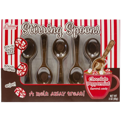 Palmer Chocolate Peppermint Stirring Spoons 3 oz. Box - Discover www.allcitycandy.com for bulk candy, chocolates, gummies & seasonal sweets. Perfect for parties, gifts & everyday treats—shop your favorites now!