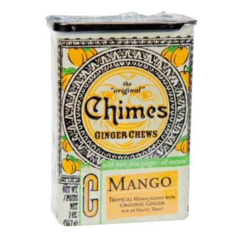 Chimes Ginger Chews Mango 2 oz. Tin - Discover www.allcitycandy.com for bulk candy, chocolates, gummies & seasonal sweets. Perfect for parties, gifts & everyday treats—shop your favorites now!