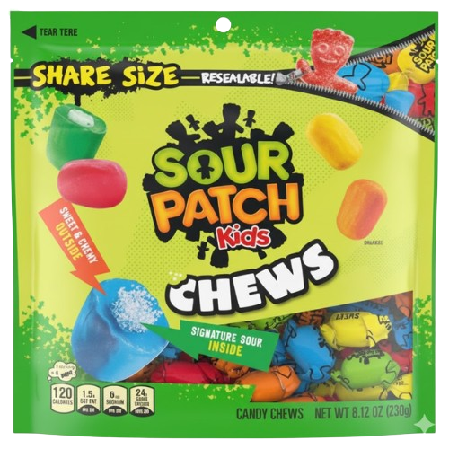 Sour Patch Kids Chews Assorted Soft Candy 8.12 oz. Bag - Discover www.allcitycandy.com for bulk candy, chocolates, gummies & seasonal sweets. Perfect for parties, gifts & everyday treats—shop your favorites now!