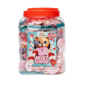 【公式サイト売り切れ品】HeartPearlchainBracelet フィカス Heart Candy Bracelets – Valentine's Party Favors, Bulk Pack of