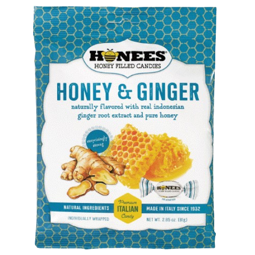 Honees Honey and Ginger Drops 2.85 oz. Bag - Discover www.allcitycandy.com for bulk candy, chocolates, gummies & seasonal sweets. Perfect for parties, gifts & everyday treats—shop your favorites now!