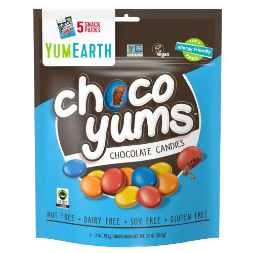 Yum Earth Choco Yums Snack Packs 3.5 oz. Bag - Discover www.allcitycandy.com for bulk candy, chocolates, gummies & seasonal sweets. Perfect for parties, gifts & everyday treats—shop your favorites now!