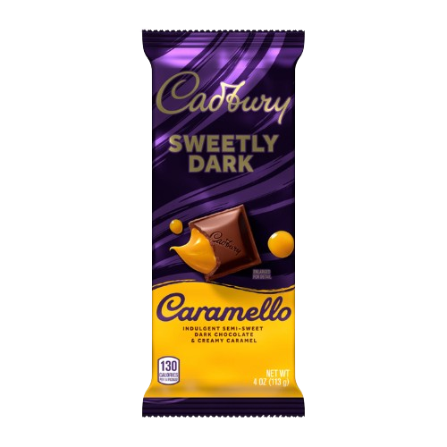 Cadbury Sweetly Dark Caramello 4 oz. Bar - Discover www.allcitycandy.com for bulk candy, chocolates, gummies & seasonal sweets. Perfect for parties, gifts & everyday treats—shop your favorites now!