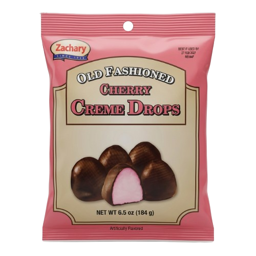 Zachary Old Fashioned Cherry Creme Drops 6.5 oz. Bag - Discover www.allcitycandy.com for bulk candy, chocolates, gummies & seasonal sweets. Perfect for parties, gifts & everyday treats—shop your favorites now!