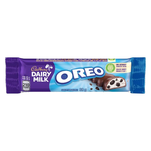 Cadbury Dairy Milk Oreo Bar 38 g - Discover www.allcitycandy.com for bulk candy, chocolates, gummies & seasonal sweets. Perfect for parties, gifts & everyday treats—shop your favorites now!