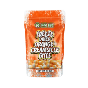 Bliss Life Freeze Dried Orange Creamsicle Bites 1.5 oz. Bag - Visit www.allcitycandy.com for delicious and sweet treats.