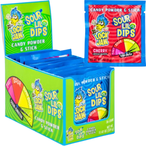 Lock Jaw Lil Dips Sour Powder Assorted Singles 0.31 oz. - Visit www.allcitycandy.com for sweet candy and delicious treats.