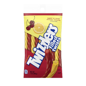 Twizzlers Filled Twists Sweet and Sour 7 oz. Bag