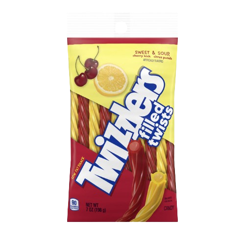 Twizzlers Filled Twists Sweet and Sour 7 oz. Bag