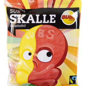 BUBS Sour Skulls Gummi Candy 90g - Visit www.allcitycandy.com for great service and delicious treats.