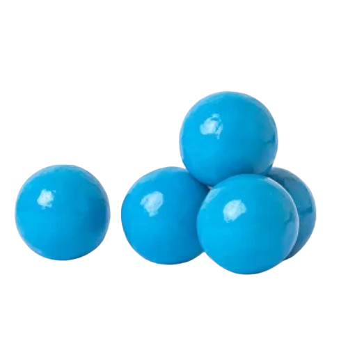 All City Candy 1" Caribbean Blue Raspberry Gumballs 3 lb. Bulk Bag - Visit www.allcitycandy.com for great candy and delicious treats! 