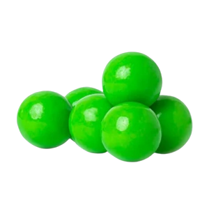 All City Candy 1" Green Gumballs Apple Flavor 3 lb. Bulk Bag - Visit www.allcitycandy.com for great candy and delicious treats! 
