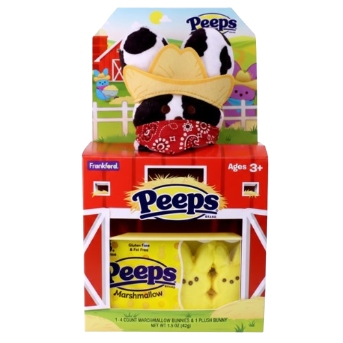 Frankford Easter Peeps Plush Farm House Bunny 1.5 oz. Box - Visit www.allcitycandy.com for great candy and delicious treats!