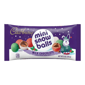 Cadbury Mini Snowballs Milk Chocolate 9 oz. Bag - Visit www.allcitycandy.com for great candy and delicious treats! 