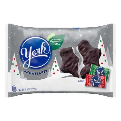 Visit www.allcitycandy.com for great service and delicious treats! York Holiday Snowflakes Peppermint Patties 9.6 oz. Bag