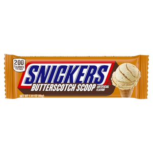 Snickers Butterscotch Scoop 1.41 oz. Bar - Visit www.allcitycandy.com for great candy and delicious treats! 