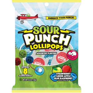 Sour Punch Lollipops Assorted Flavors Bag - For fresh candy and great service, visit www.allcitycandy.com