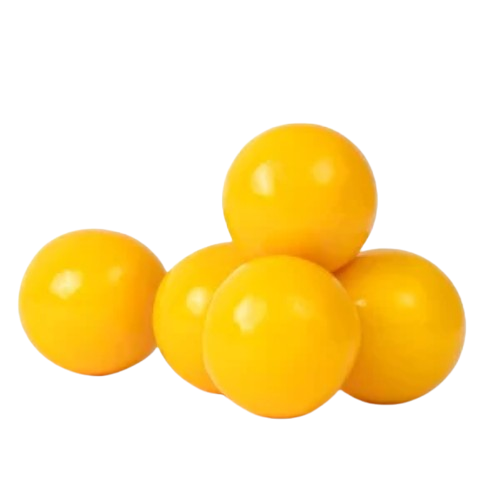 All City Candy 1" Yellow Gumballs Banana Flavored 3 lb. Bulk Bag - Visit www.allcitycandy.com for delicious treats and great candy! 