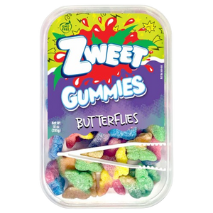 Zweet Butterflies Gummies 10 oz. Tub - Visit www.allcitycandy.com for great candy and delicious treats! 
