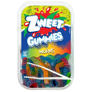 Zweets Gummy Worms 10 oz. Tub - Visit www.allcitycandy.com for great candy and delicious treats! 