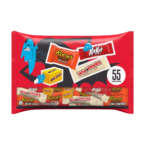 Halloween Chocolate Mini Assorted 55 count 16.38 oz. Bag - Visit www.allcitycandy.com for great candy and delicious treats! 