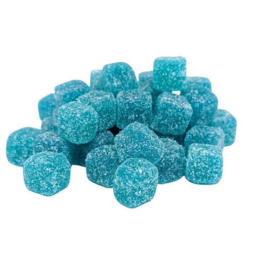 Warheads Sour Fruity Blue Raspberry Cubes 3 oz. Theater Box - Visit www.allcitycandy.com for great candy, service and delicious treats!