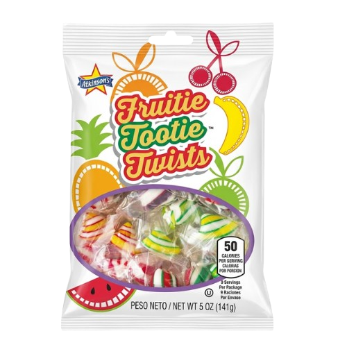 Atkinsons Fruitie Tootie Twists 5 oz. Bag - Visit www.allcitycandy.com for great candy and delicious treats! 