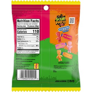 Sour Patch Kids Snapple 3.61 oz. Bag - Visit www.allcitycandy.com for great candy and delicious treats!