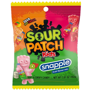 Sour Patch Kids Snapple 3.61 oz. Bag - Visit www.allcitycandy.com for great candy and delicious treats!