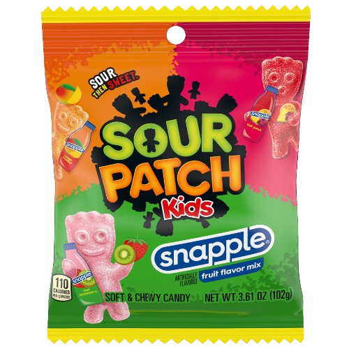 Sour Patch Kids Snapple 3.61 oz. Bag - Visit www.allcitycandy.com for great candy and delicious treats!