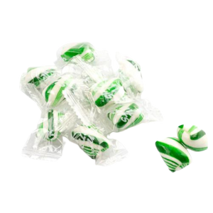 Atkinson's Green & White Wintergreen Twists 3 lb. Buk Bag  - For fresh candy and great service, visit www.allcitycandy.com