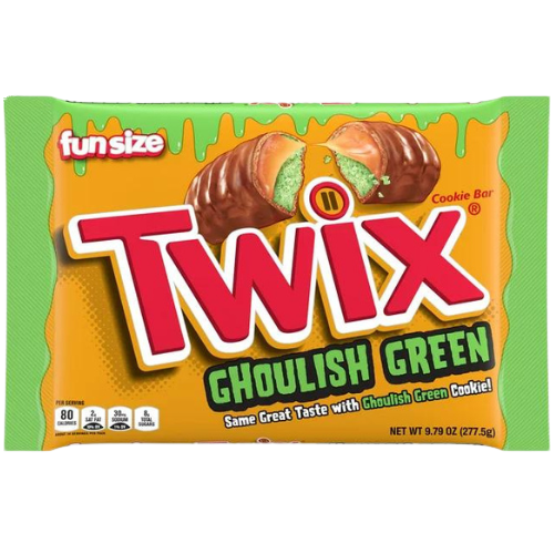 Halloween Twix Funsize Ghoulish Green 9.79 oz. Bag www.allcitycandy.com for fresh and delicious sweet halloween treats