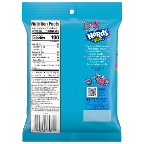 Nerds Gummy Clusters Very Berry 5 oz. Bag - All City Candy