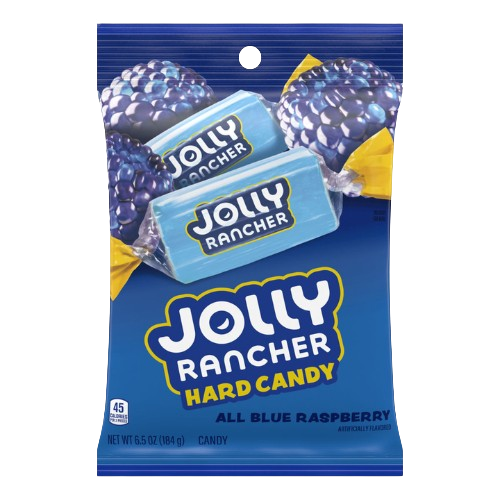 Jolly Rancher Hard Candy All Blue Raspberry 6.5 oz. Bag - Visit www.allcitycandy.com for great candy and delicious treats! 