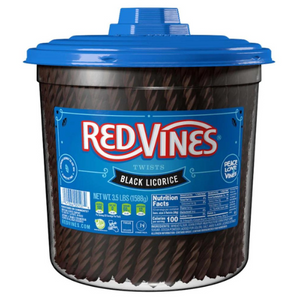 Red Vines Twists Black Licorice 3.5 lb. Tub www.allcitycandy.com for fresh and delicious sweet treats.