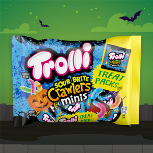 Trolli Sour Brite Crawlers Minis Treat Packs 7.2 oz. Bag - Visit www.allcitycandy.com for great candy and delicious treats! 