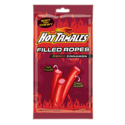 Hot Tamales Filled Licorice Ropes 3 oz. Bag - All City Candy