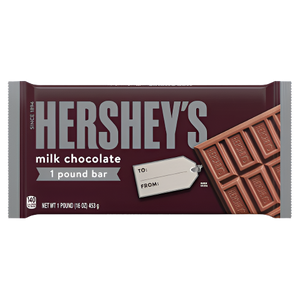 Hershey's Milk Chocolate 1 Pound Gift Bar 16 oz. - Visit www.allcitycandy.com for great candy, service and delicious treats!