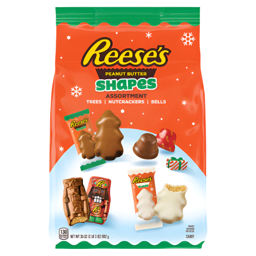 Reese's Peanut Butter Holiday Shapes Assortment 35 oz. Bag - Visit www.allcitycandy.com for great candy, service and delicious treats!