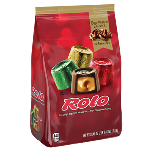 Rolo Milk Chocolate Holiday Foil 39.48 oz. Bag  - Visit www.allcitycandy.com for great candy, service and delicious treats!