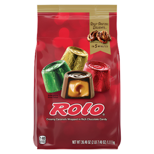 Rolo Milk Chocolate Holiday Foil 39.48 oz. Bag  - Visit www.allcitycandy.com for great candy, service and delicious treats!