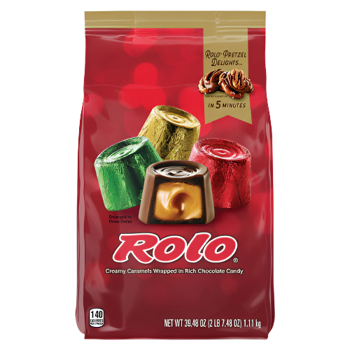 Rolo Milk Chocolate Holiday Foil 39.48 oz. Bag  - Visit www.allcitycandy.com for great candy, service and delicious treats!