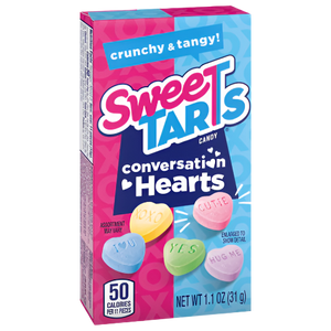 Sweetart Conversation Hearts 1.1 oz. Box 8 Pack Value - Visit www.allcitycandy.com for great candy, service and delicious treats!