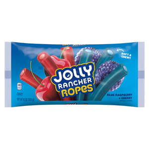 Jolly Rancher Ropes Blue Raspberry and Cherry 10 oz. Bag - Visit www.allcitycandy.com for great candy, service and delicious treats!