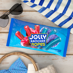 Jolly Rancher Ropes Blue Raspberry and Cherry 10 oz. Bag - Visit www.allcitycandy.com for great candy, service and delicious treats!