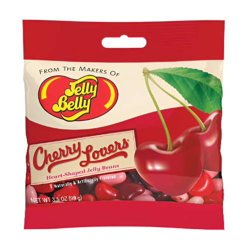 Jelly Belly Cherry Lovers Heart Shaped Beans 3.5 oz. Bag - Visit www.allcitycandy.com for great candy, service and delicious treats!