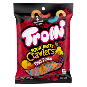 Trolli Sour Brite Crawlers Fruit Punch 5 oz. Bag - Visit www.allcitycandy.com for great candy, service and delicious treats!