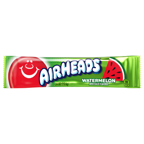 Airheads Sour Watermelon Punch 0.55 oz. Bar - Visit www.allcitycandy.com for great candy, service and delicious treats!